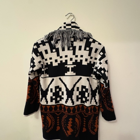Vintage rare Hermes Black and Brown Patterned Sweater - Picture 2 of 4